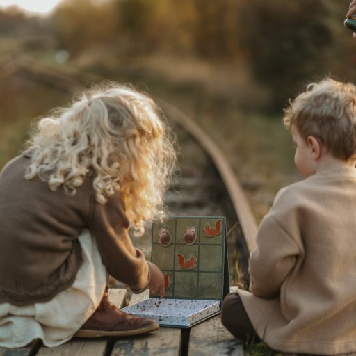 Hygge og spil med magnetisk tre på stribe