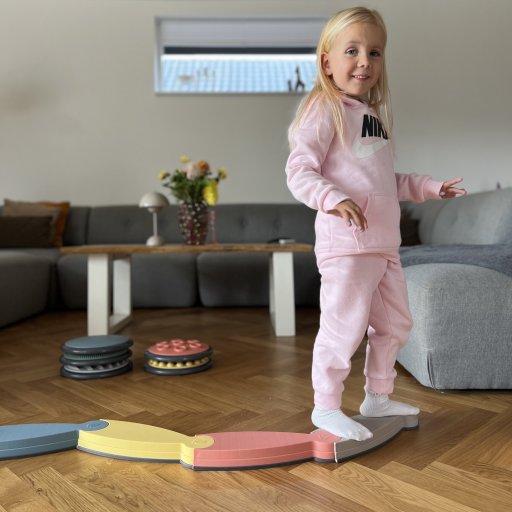 Gonge Føleskiver og Flodsti giver timevis af aktiv leg og læring.