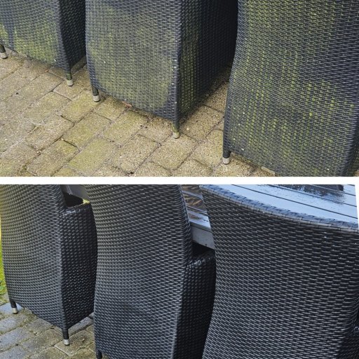 Pernille fjerner alger og genopfrisker havens overflader med Innocare