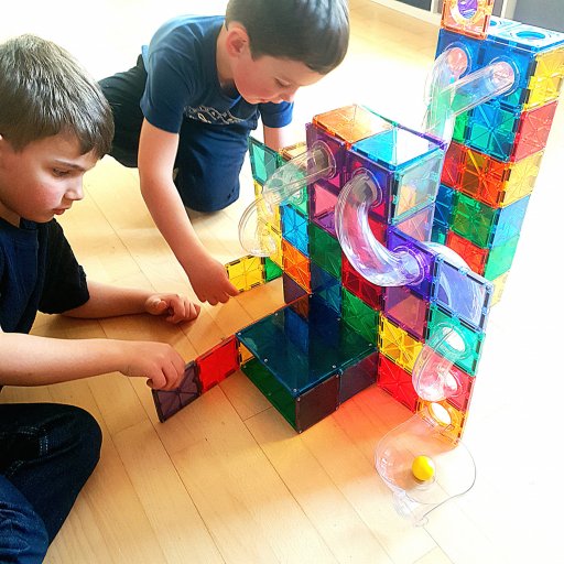 Kuglebaner med Connetix Ball Run Expansion Pack