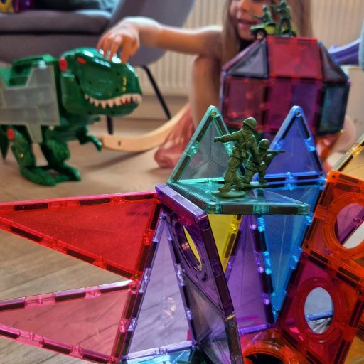 Magnetisk byggeleg med flotte glitterdetaljer