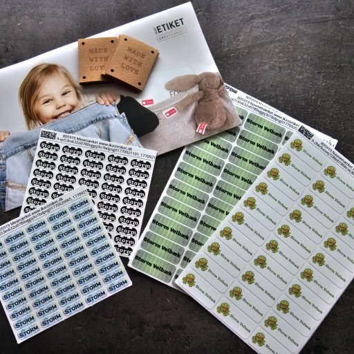 Navnemærker der også fungerer til kreative projekter og hjemmelavede ting