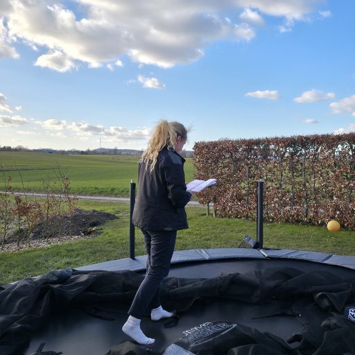 Nedgravet trampolin skaber et stilrent og naturligt udtryk i haven