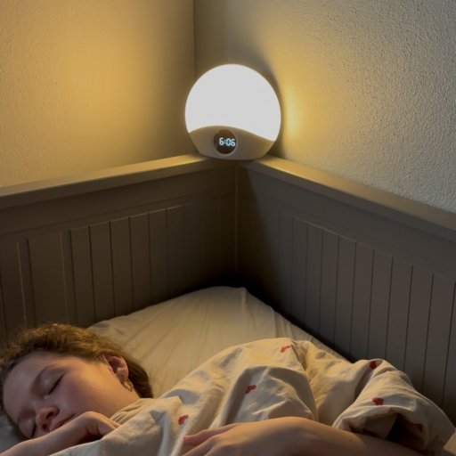 Justerbare lysfarver og beroligende lyde skaber både gode morgen- og aftenrutiner.